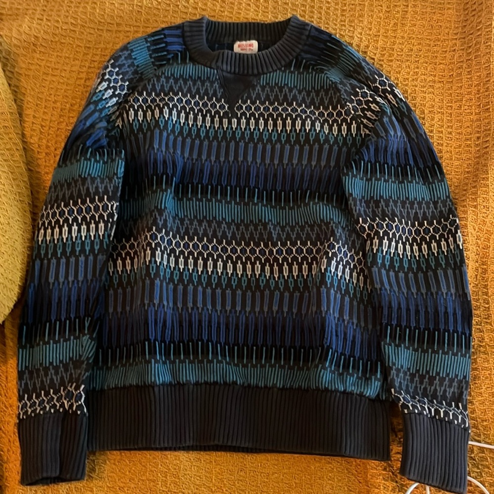 Mossimo Supply Co. Geometric Pattern Crew Neck Sweater- Medium